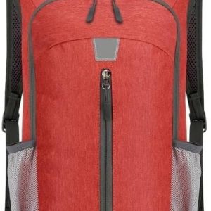 Outdoor backpack portable foldable leisure travel sports camping hiking mountaineering bag (red)(Red)