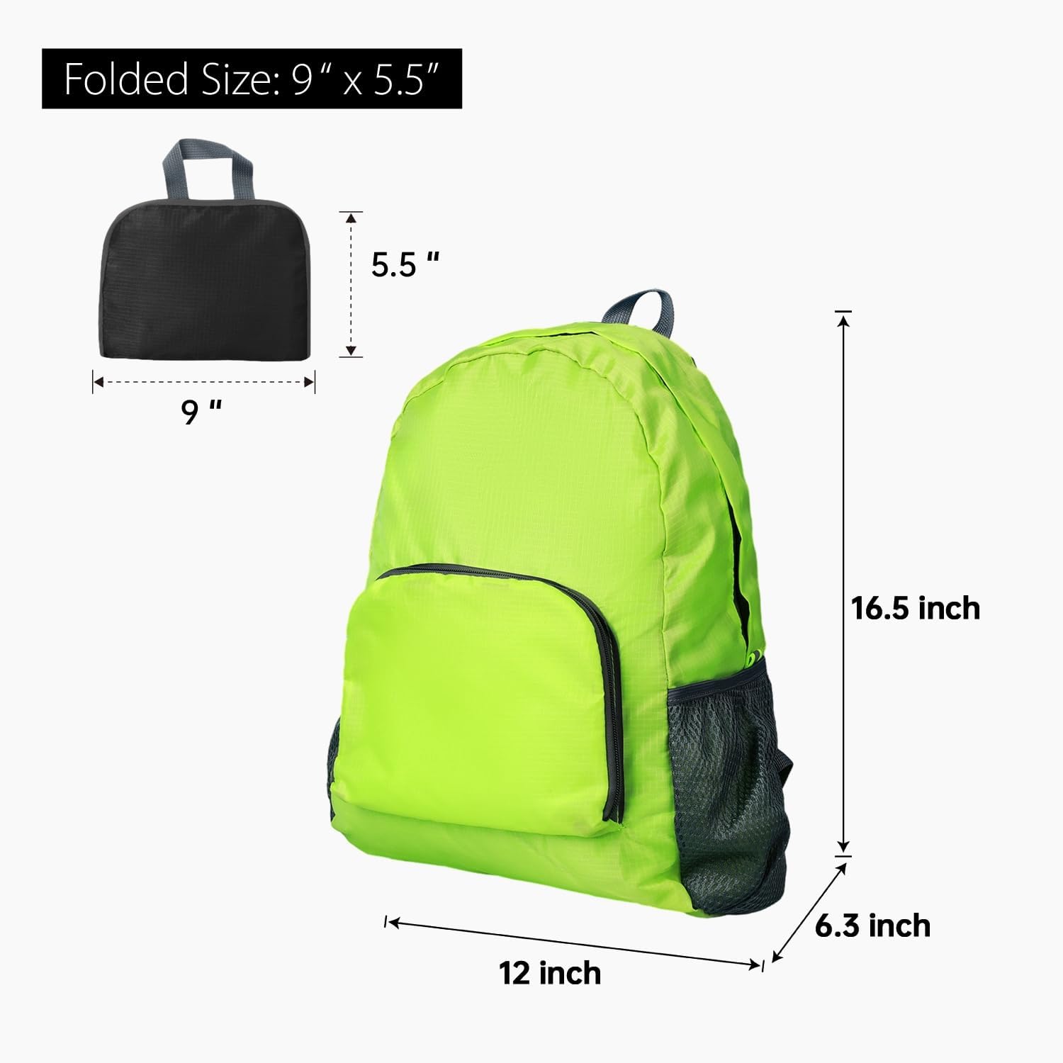 Lightweight Hiking Backpack, Ultralight Waterproof Foldable Travel Bag for Women and Men (Green) - Image 2