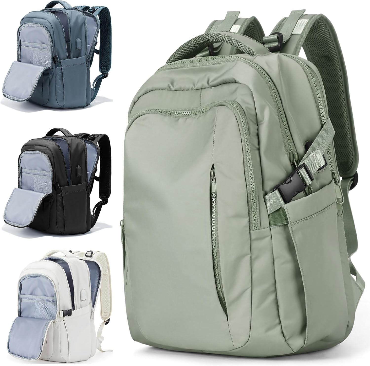 Large Travel Backpack for Women Men Airline Approved Carry On Personal Item Backpack Bag Personal Item Bag Flight Approved Luggage Backpack - Green