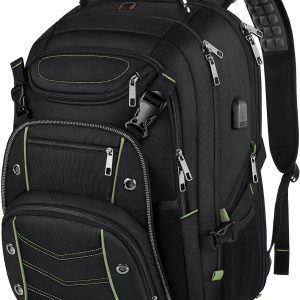 18.4 Inch Laptop Backpack for Men and Women, 55L Extra Large Gaming Laptops Backpack with USB Charger Port, TSA Friendly Flight Approved and  Anti-Theft Pocket
