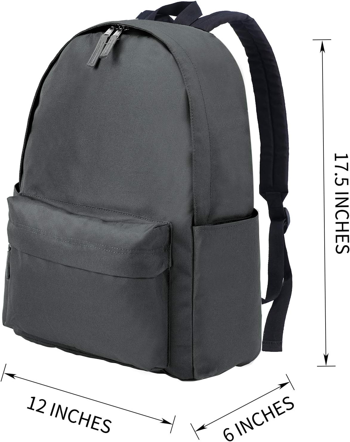 Backpack for Men and Women - Basic Bookbag Casual Daypack Backpacks for Work Travel - Image 2