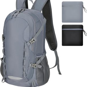Travel Hiking Backpack 40L Ultra Lightweight Camping Packable for Men Women Water Resistant Portable Daypack(Grey)