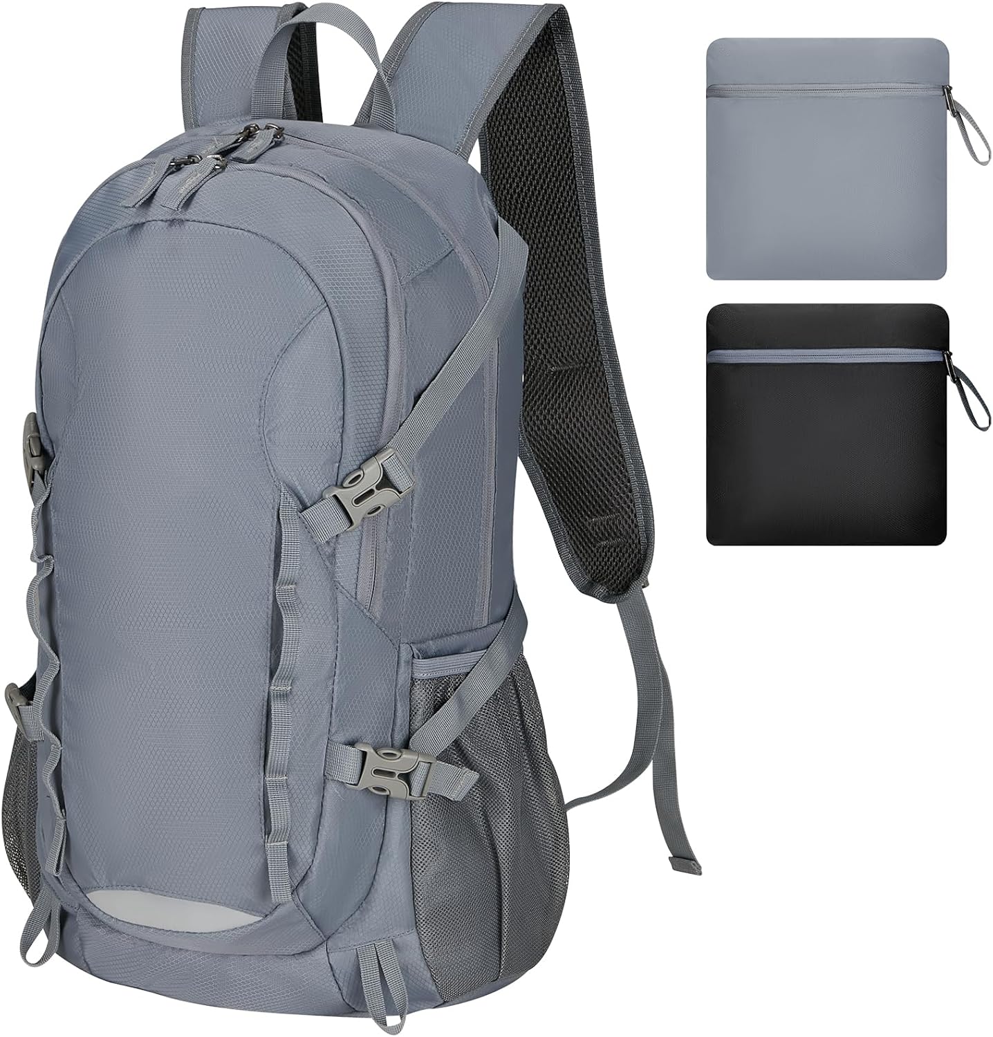 Travel Hiking Backpack 40L Ultra Lightweight Camping Packable for Men Women Water Resistant Portable Daypack(Grey)