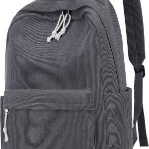 Backpack for Teens Large Corduroy Bookbag Lightweight 17 inch Laptop Bag for Boys Casual High